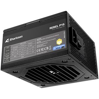 650 Watt Sharkoon Rebel P15 650 (schwarz, 1x 12-Pin High Power GPU,