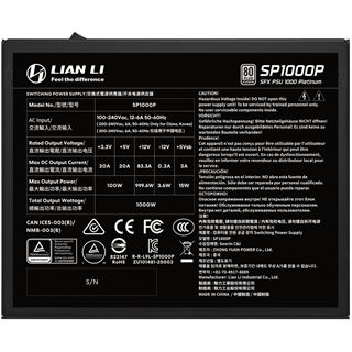 1000 Watt Lian Li SP Series Platinum 80 PLUS Platinum Netzteil, SFX,