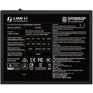 850 Watt Lian Li SP Series Platinum 80 PLUS Platinum Netzteil, SFX,