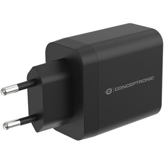 Conceptronic Ladeger&auml;t 2Port GaN USB-C/-A 45WPD3.0/PPS sw