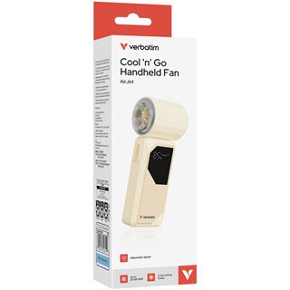 Verbatim Cool�n�go Airjet Handheld Fan White/Silver 32341