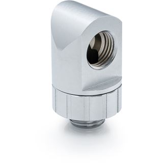BitsPower Artemis 90 Grad Fitting - drehbar, sandblast silber