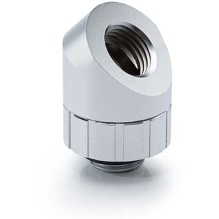 BitsPower Artemis 45 Grad Fitting - drehbar, sandblast silber