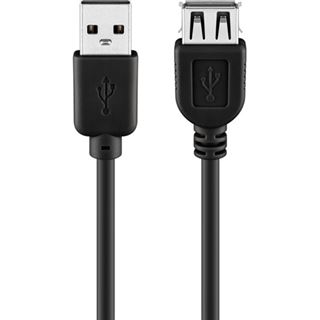 (&euro;0,98*/1m) 5.00m goobay USB2.0 Verl&auml;ngerungskabel Stecker