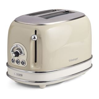 Ariete Vintage Toaster 155 (beige, 810 Watt, f&uuml;r 2 Scheiben
