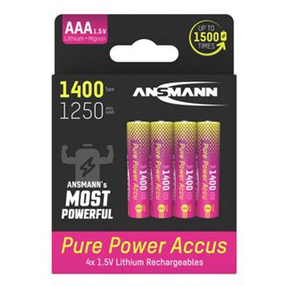 ANSMANN Akkus Li-Ion Micro AAA 1.400 mAh, 4 St.