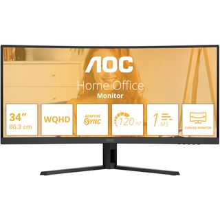 34" (86,36cm) AOC CU34B3E schwarz 3440x1440 1xDisplayPort 1.4 /