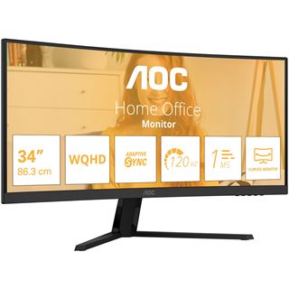 34" (86,36cm) AOC CU34B3E schwarz 3440x1440 1xDisplayPort 1.4 /