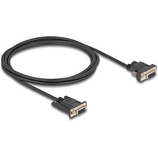 2.00m Delock Seriell Kabel RS-232 D-Sub9 Bu zu D-Sub9 Bu Pin 9