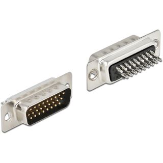 Delock D-Sub HD 26 Pin Stecker Metall, L&ouml;tversion, 4 St&uuml;ck