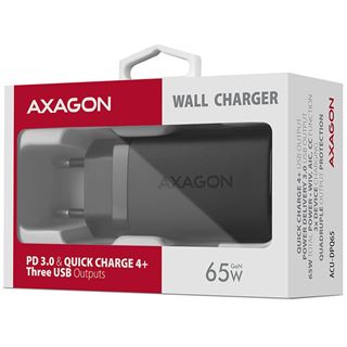 AXAGON ACU-DPQ65 Ladeger&auml;t, 2x USB-C, 1x USB-A, PD3.0/QC4+/PPS,
