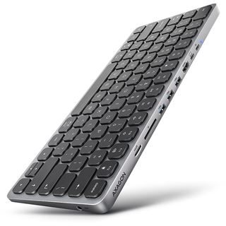 AXAGON HMC-KB keyboard USB-C 5Gbps with HUB, microSD/SD, 3x USB-A,