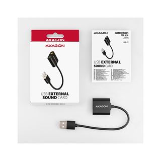 AXAGON ADA-12 USB 2.0, Stereo Audio Mini-Adapter, 15 cm