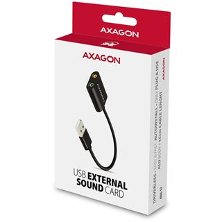 AXAGON ADA-12 USB 2.0, Stereo Audio Mini-Adapter, 15 cm