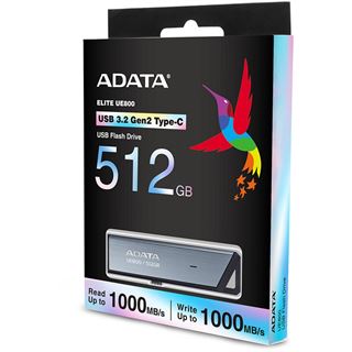 512GB ADATA UE800 (aluminium (geb&uuml;rstet), USB-C 3.2 (10 Gbit/s))