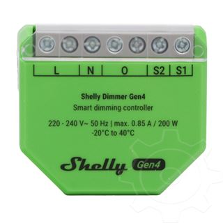 Shelly Dimmer Gen4 (gr&uuml;n, Multi-Protokoll-Konnektivit&auml;t)