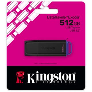 512GB Kingston DataTraveler Exodia - USB 3.2 Gen 1 Schwarz/Violett
