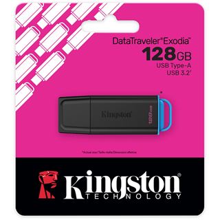128GB Kingston DataTraveler Exodia - USB 3.2 Gen 1 Schwarz/Blau
