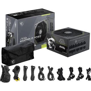 1000 Watt MSI MAG A1000PLS PCIE5 Modular 80+ Platinum