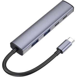 Conceptronic 4-1 Dock USB-C->2xUSB-C/2xUSB-A/100WPD gr
