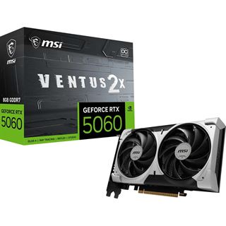 8GB MSI GeForce RTX 5060 8G Ventus 2X OC V1 Aktiv PCIe 5.0 x16 (x8)