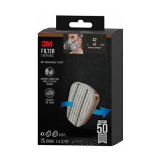 3M Filter f&uuml;r Atemschutzmasken 6055 A2 EN 14387:2004 + A1:2008