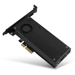 AXAGON PCEM2-DC PCIe-3.0-x4-Adapter, 1x M.2-NVMe, 1x M.2-SATA, bis