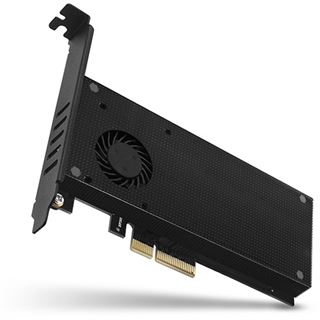 AXAGON PCEM2-DC PCIe-3.0-x4-Adapter, 1x M.2-NVMe, 1x M.2-SATA, bis