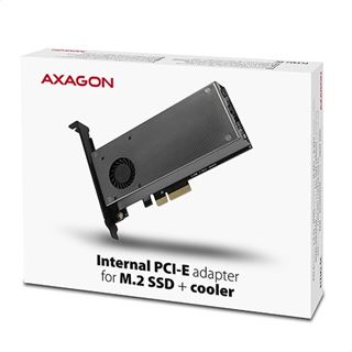 AXAGON PCEM2-DC PCIe-3.0-x4-Adapter, 1x M.2-NVMe, 1x M.2-SATA, bis