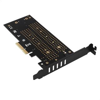 AXAGON PCEM2-DC PCIe-3.0-x4-Adapter, 1x M.2-NVMe, 1x M.2-SATA, bis