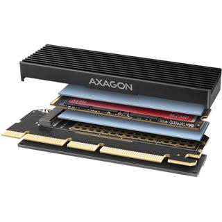 AXAGON PCEM2-XS PCI-E 3.0 16x - M.2 SSD NVMe, 80 mm SSD - low profile