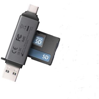 AXAGON CRE-DAC External USB 3.2 Gen1 Type-C+Type-A 2-slot SD/microSD