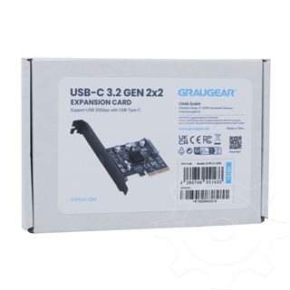 Graugear G-PCI-C-20G USB-C Erweiterungskarte, USB 3.2, PCIe Gen4, 20