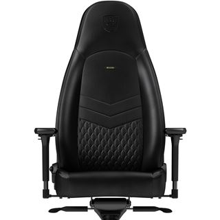 noblechairs ICON Echtleder Gaming Stuhl - schwarz/schwarz