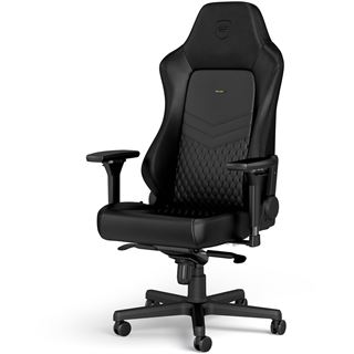 noblechairs HERO Echtleder Gaming Stuhl - schwarz/schwarz