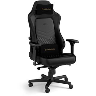 noblechairs HERO Echtleder Gaming Stuhl - schwarz/schwarz