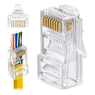 Equip Steckersatz Cat6 RJ45 UTP ungeschirmt 100Stk transpare