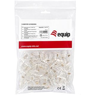 Equip Steckersatz Cat6 RJ45 UTP ungeschirmt 100Stk transpare