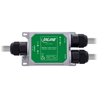 InLine PoE++ Outdoor Injektor, 10Gb/s, 90W, IP67