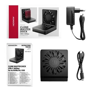 AXAGON ADSA-M2C44 Docking Station, USB4, f&uuml;r M.2-NVMe-SSDs -