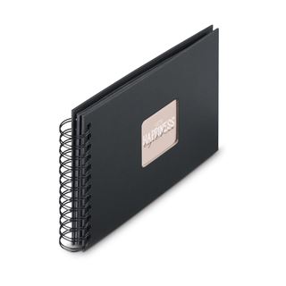 hama Fotoalbum Fine Art neutral 24,0 x 17,0 cm, 50 schwarze Seiten