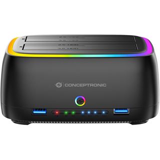 Conceptronic Festplattengeh&auml;use 2.5/3.5"HDD/SSD 2xUSB-A sw