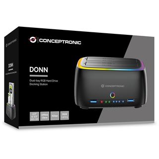 Conceptronic Festplattengeh&auml;use 2.5/3.5"HDD/SSD 2xUSB-A sw