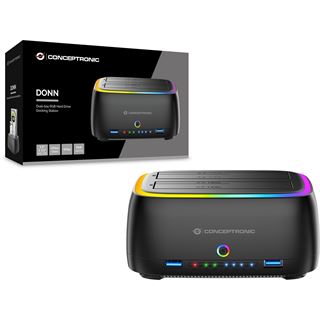 Conceptronic Festplattengeh&auml;use 2.5/3.5"HDD/SSD 2xUSB-A sw
