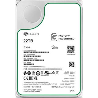 22TB Seagate Factory Recertified HD3.5" SATA3-Raid ST22000NM001C