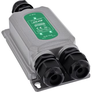 InLine Gigabit PoE Extender, 90 W, 2 Port, IP67, IEEE 802.3bt