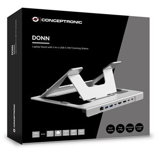 Conceptronic Notebook Halterung + 7-in-1 Docking silber