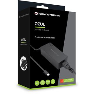 Conceptronic Ladeger&auml;t 1Port GaN USB-C 65WPD3.0/PPS sw