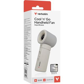 Verbatim Cool 'n' Go Aqua Breeze Handheld Fan White/Silver