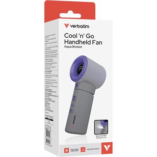 Verbatim Cool 'n' Go Aqua Breeze Handheld Fan Purple/Grey